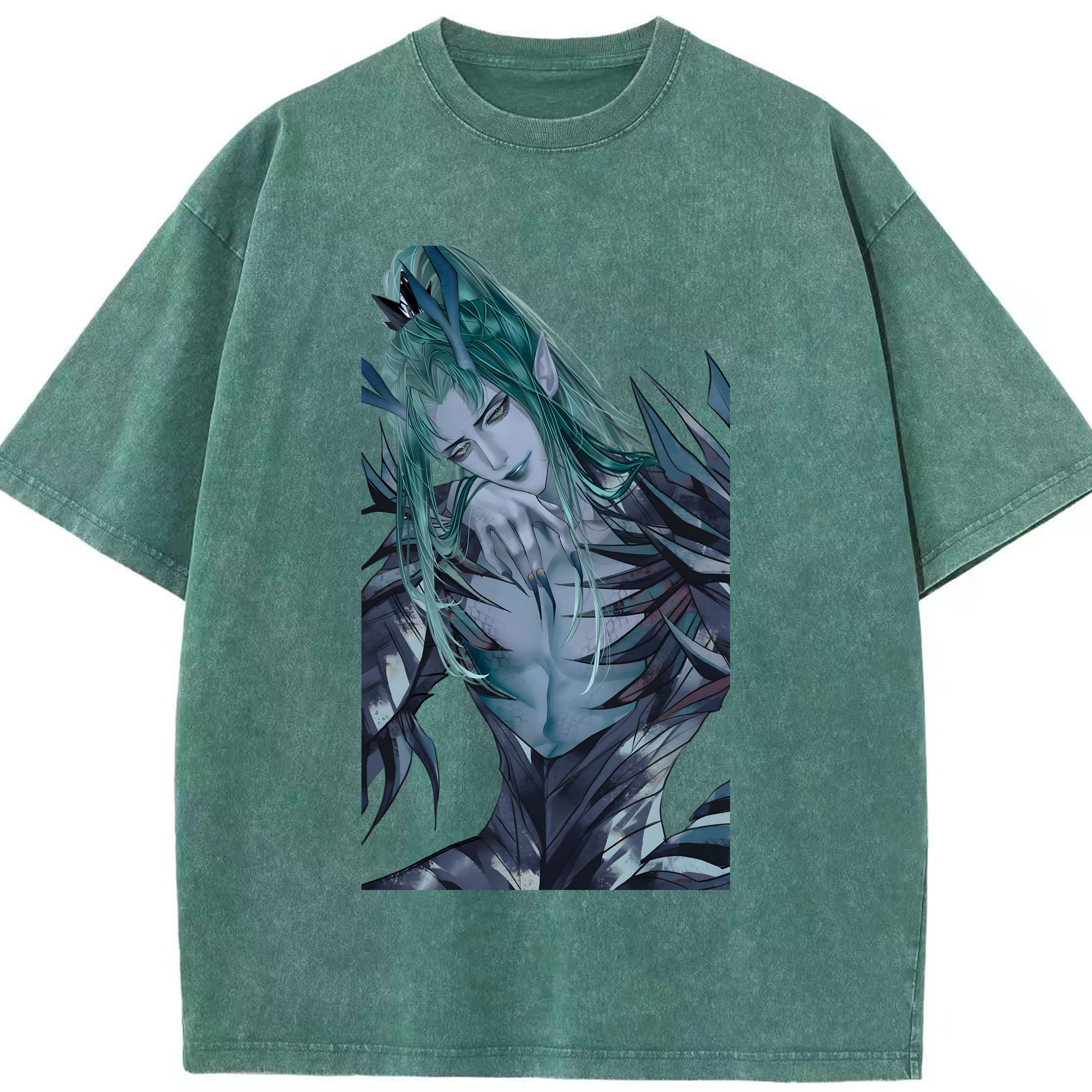 （画像用） Ne Zha 2 ナタ 魔童の大暴れ 綿100% ヴィンテージ風 半袖Tシャツ（フロントプリント）